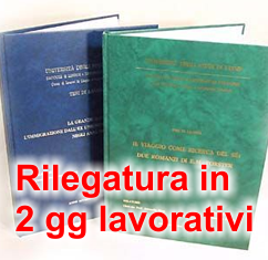 Rilegatura tesi in 2 gg lavorativi